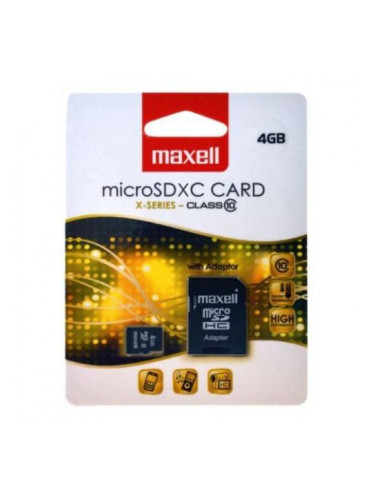 Карта памет Micro SDHC, X-Series, 4GB, клас 10