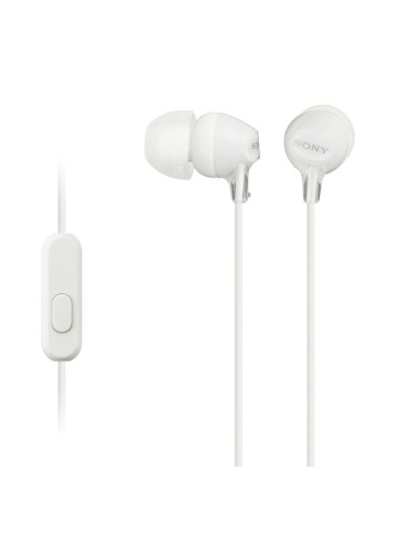 Слушалки Sony Headset MDR-EX15AP white