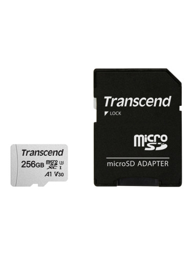 Памет Transcend 256GB microSD w/ adapter UHS-I U3 A1