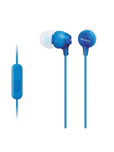 Слушалки Sony Headset MDR-EX15AP blue