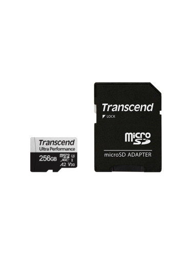 Памет Transcend 256GB micro SD w/ adapter UHS-I U3 A2 Ultra Performanc