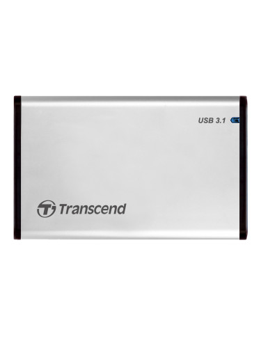 Кутия за твърд диск Transcend 0GB StoreJet 2.5" (SATA), USB 3.1, Alumi