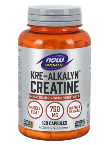 NOW Sports - Kre-Alkalyn Creatine 750 МГ - 120 Капсули