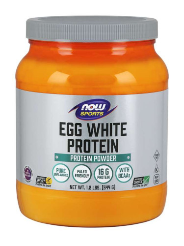 NOW Sports - Eggwhite Protein - Неовкусен - 544 Г