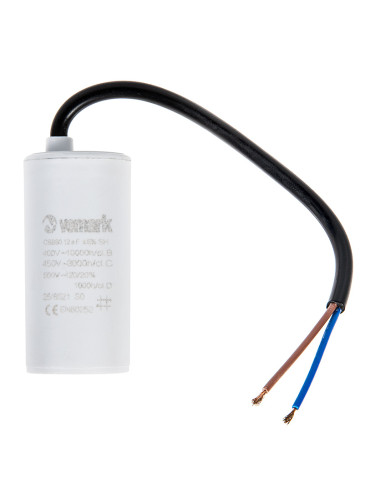 Работен кондензатор, 450VAC, 12uF, 70°C, с кабел, CBB60