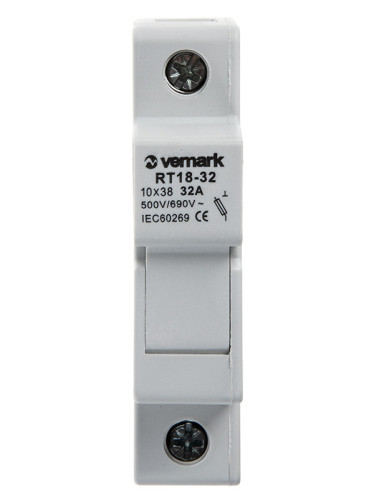 Държач за предпазител, 1P, RT18A-32, 10x38mm, 32A