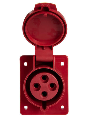 Индустриален контакт, HT-424, трифазен, 3P + E, 32A, 415VAC, VEMARK