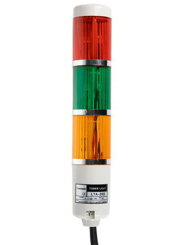 Сигнална колона, LTA205-3W, 220VAC, 5 W, червен, жълт, зелен цвят, VEMARK