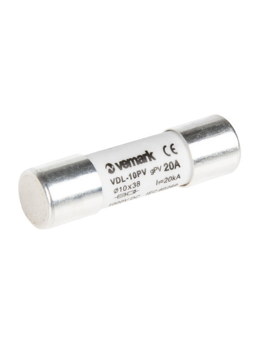 Предпазител, керамичен, за соларни панели, 20А, 1000VDC, VDL-10PV-20