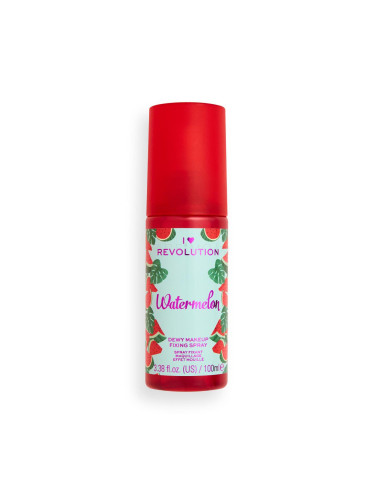 Makeup Revolution London I Heart Revolution Fixing Spray Watermelon Фиксатор за грим за жени 100 ml