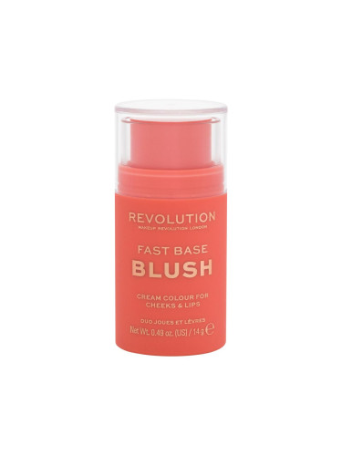Makeup Revolution London Fast Base Blush Руж за жени 14 гр Нюанс Peach