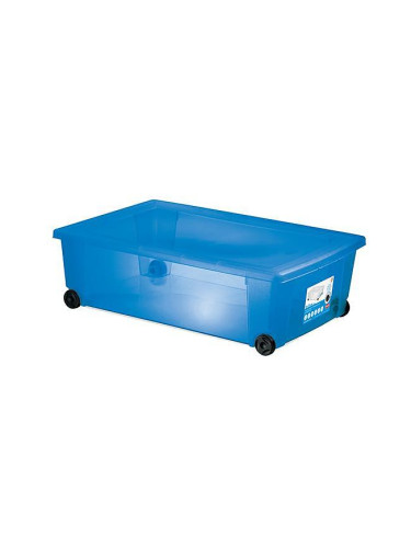 Универсална кутия Stefanplast Rollbox с колелца, синя