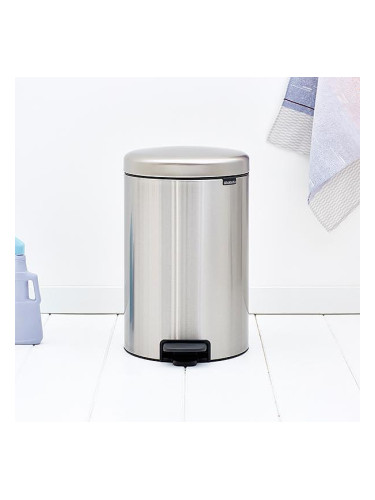 Кош за смет с педал Brabantia NewIcon 20L, Matt Steel Fingerprint Proof