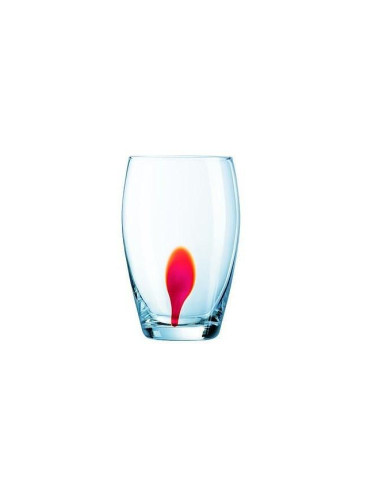 Чаша за вода Luminarc Drip Red 350ml, 4 броя