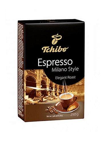Кафе Tchibo Espresso Milano Style, 250гр., Мляно кафе, 100% Арабика