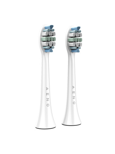 AENO Replacement toothbrush heads, White, Dupont bristles, 2pcs in set