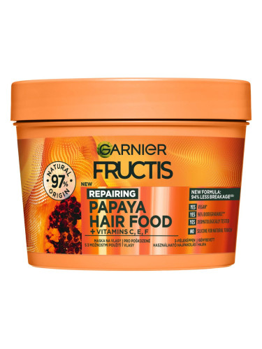 Garnier Fructis Hair Food Papaya Repairing Mask Маска за коса за жени 400 ml