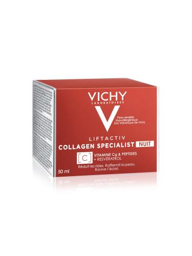 Vichy Liftactiv Collagen Specialist Нощен крем с лифтинг ефект против бръчки 50 ml