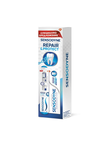 Sensodyne Repair & Protect Комплект Паста за чувствителни зъби 75 ml + Четка за зъби