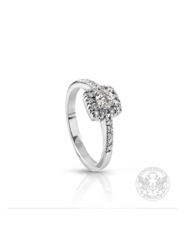 Годежен пръстен с Централен диамант и брилянти BR8075