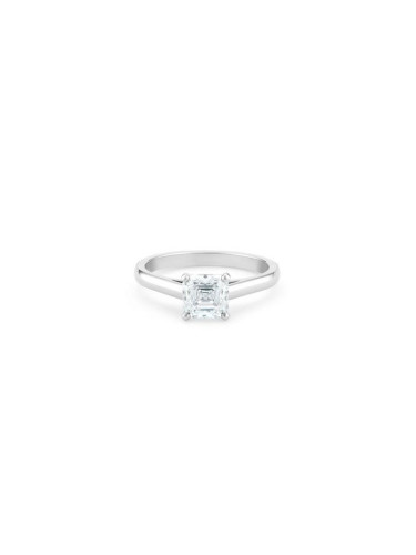 Класически годежен пръстен с 1.04ct. Princess cut диамант с GIA международен сертификат