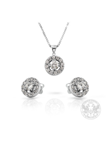 Дамски комплект с 1.26ct централни диаманти с международен сертификат BR398
