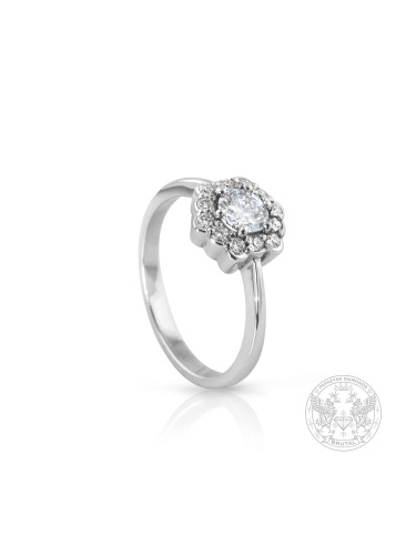 Halo годежен пръстен с диаманти GIA452