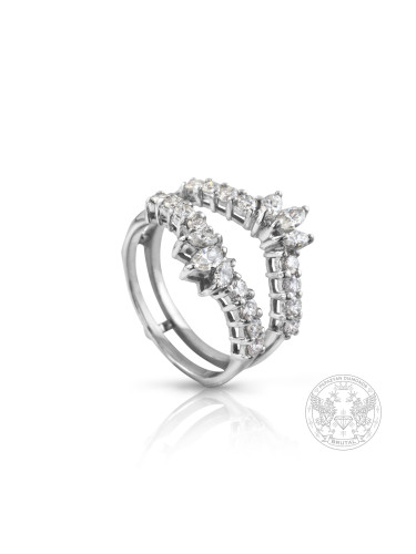 Невероятен пръстен-халка с диаманти 1.30ct. BR637