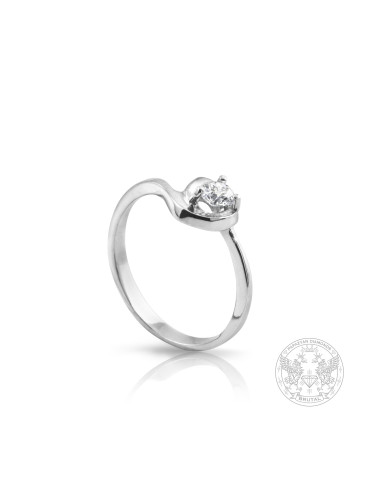 Годежен пръстен под формата на сърце с диамант BR8179