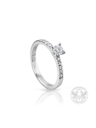 Годежен пръстен с диамант и брилянти GIA Certificate