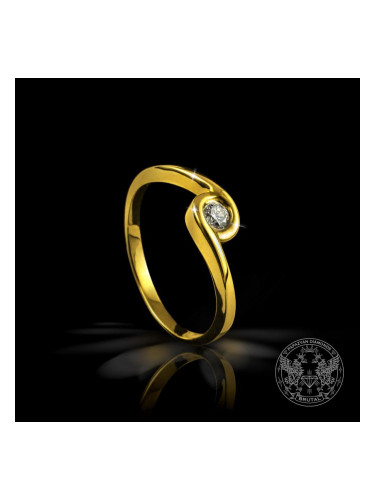 Годежен пръстен от жълто злато с диамант BR7860