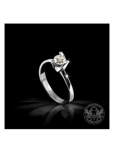 Годежен пръстен от бяло злато с диамант BR8093