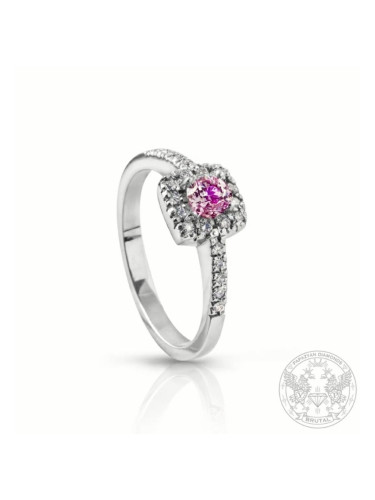 Годежен пръстен с централен розов диамант BR7809