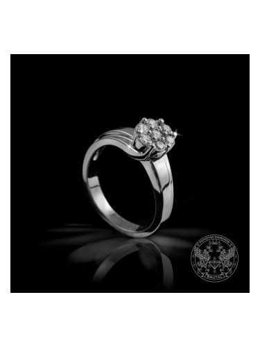 Годежен пръстен с 7 диаманта под формата на цвете