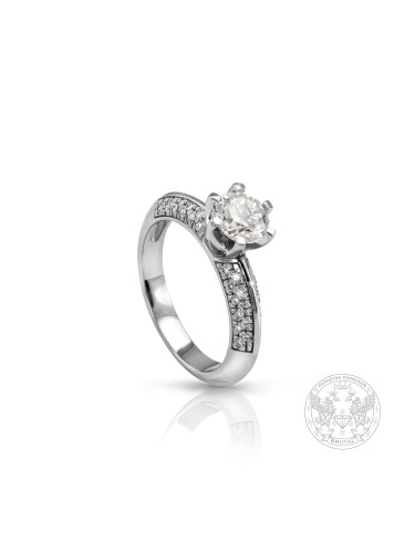Брилянтен годежен пръстен с централен диамант 0.70 ct. BR9672