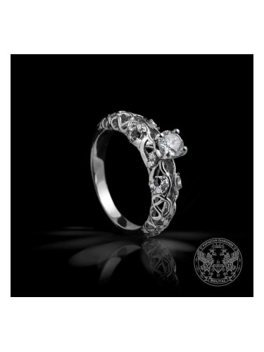 Годежен пръстен бяло злато и диаманти 0.31ct. / 0.18 ct. YP8087GIA