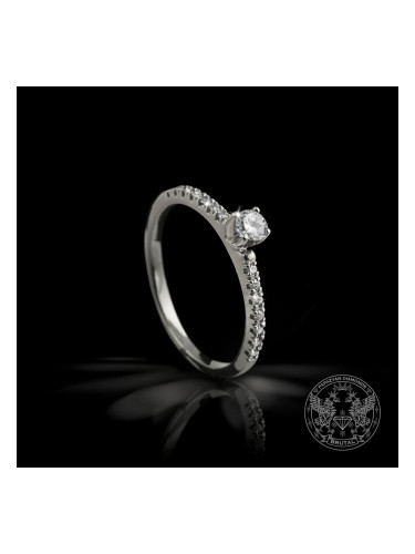 Годежен пръстен от бяло злато с диаманти BR8073