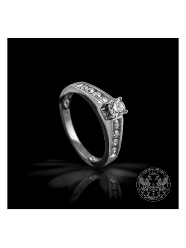 Годежен пръстен от бяло злато с диаманти BR9891