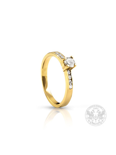 Златен годежен пръстен с диаманти YP7433