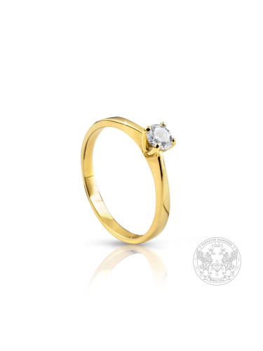 Класически златен годежен пръстен с диамант BR326