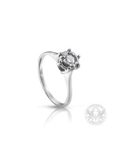 Годежен пръстен с диамант скрит монтаж YP10430