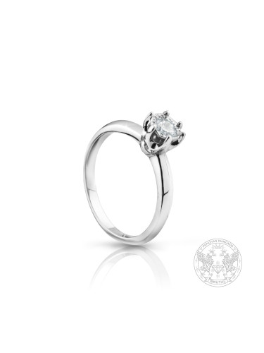 Годежен пръстен от бяло злато с диамант BR8109GIA