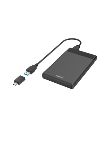 Чекмедже за твърд диск HAMA, 2.5", SSD, HDD, USB 3.2 Gen 1, SATA III, 