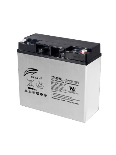 Оловна батерия RITAR, (RT12180) AGM, 12V, 18Ah, 181 /76 /167 mm, F13(M