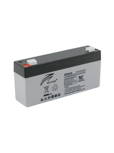Оловна батерия RITAR, (RT632) AGM, 6V, 3.2Ah, 134 /34 /60 mm, Терминал