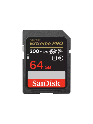 Карта памет SANDISK Extreme PRO SDHC, 64GB, UHS-1, Class 10, U3, 90 MB