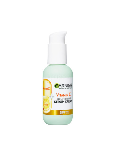 Garnier Skin Naturals Vitamin C Brightening Serum Cream SPF25 Серум за лице за жени 50 ml