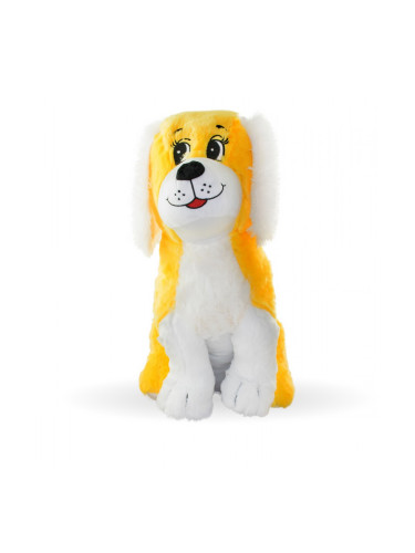 Плюшено куче с дълги уши, жълто, 50 см