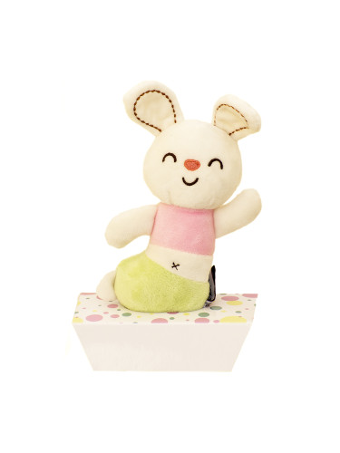 Бебешка дрънкалка със зайче, 17 см
