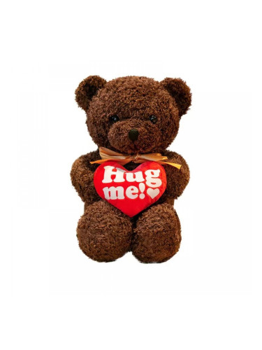 Плюшено мече Hug me, кафяво, 30 см